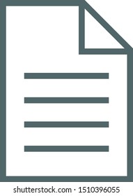 Document icon. Document symbol. Vector  illustration