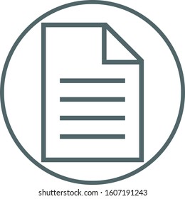 Document icon. Document symbol. Vector illustration