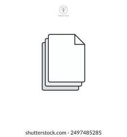 Dokumentsymbol, Vektorgrafik einzeln auf weißem Hintergrund