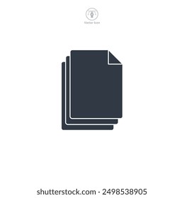 Document icon symbol vector illustration isolated on white background