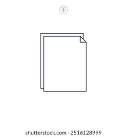 Dokumentsymbol, Vektorgrafik einzeln auf weißem Hintergrund