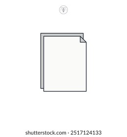 Document icon symbol vector illustration isolated on white background