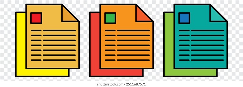 Document Icon of symbol.   Document vector icon modern and simple flat symbol for web site, mobile app, UI.