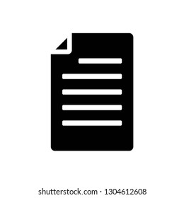 document icon symbol vector. on white background