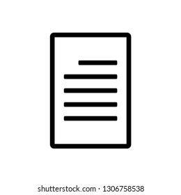 document icon symbol vector. on white background