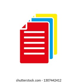 document icon symbol vector. on white background