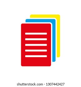 document icon symbol vector. on white background