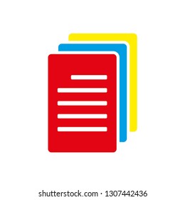 document icon symbol vector. on white background