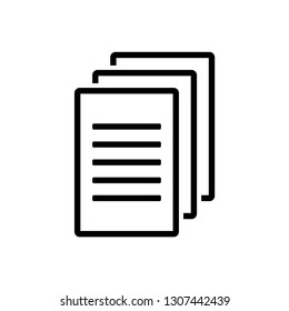 document icon symbol vector. on white background