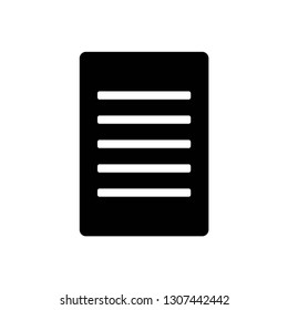 document icon symbol vector. on white background