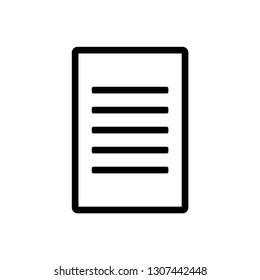 document icon symbol vector. on white background
