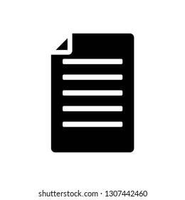 document icon symbol vector. on white background