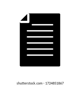 Document icon symbol vector on white background