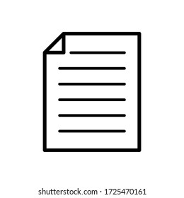 Document icon symbol vector on white background