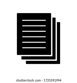 Document icon symbol vector on white background