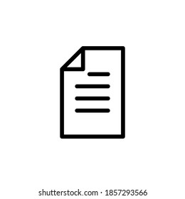 Document icon symbol vector on white background