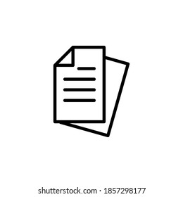 Document icon symbol vector on white background