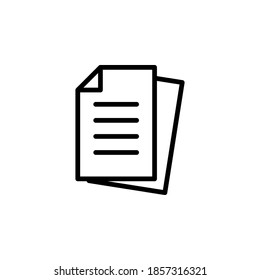 Document icon symbol vector on white background