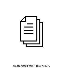 Document icon symbol vector on white background