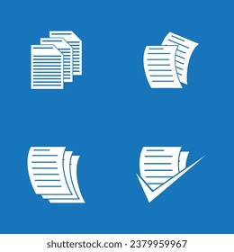 Document Icon And Symbol Vector Template Illustration