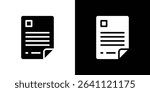 Document icon symbols. Vector illustration.