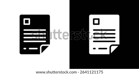 Document icon symbols. Vector illustration.