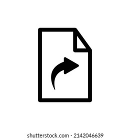 Document Icon Template Isolated on White Artboard