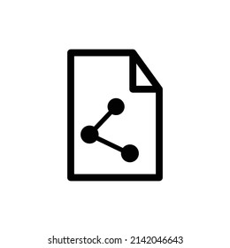 Document Icon Template Isolated on White Artboard