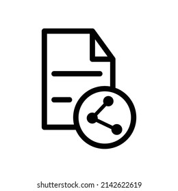 Document Icon Template Isolated on White Artboard