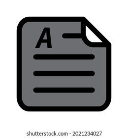 Document icon template. Vector illustration 