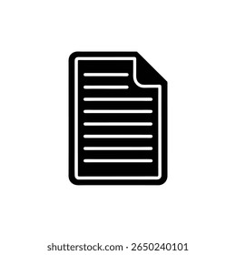 Document Icon Text File Page Symbol Vector Illustration