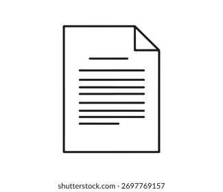 Document icon with text lines for business concept