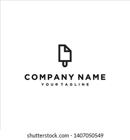 a document icon that is combined with ice cream