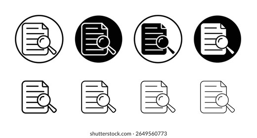 Document icon thin flat simple illustration symbol