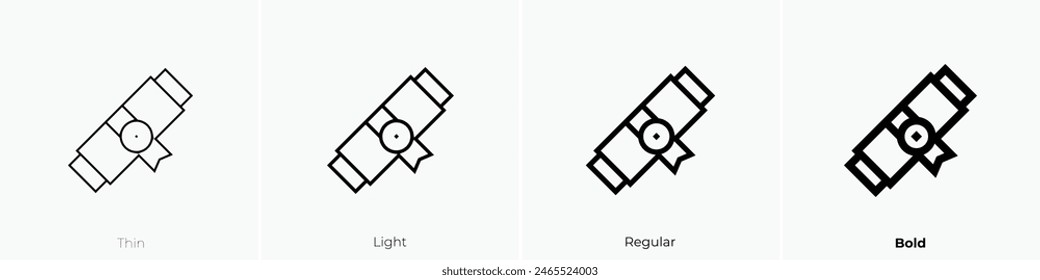document icon. Thin, Light Regular And Bold style design isolated on white background