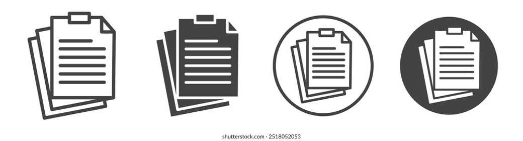 Ícone do documento - ilustração de linha fina