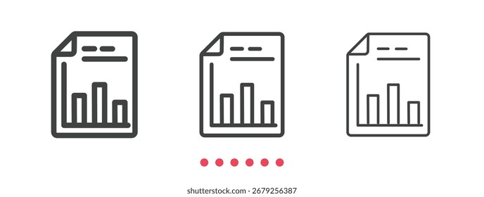 Document icon. Thin line icon vector