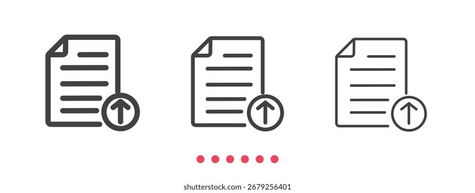 Ícone Documento. Vetor de ícone de linha fina