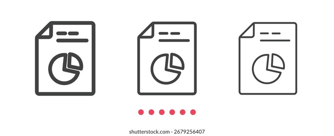 Document icon. Thin line icon vector