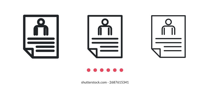 Document icon. Thin line icon vector