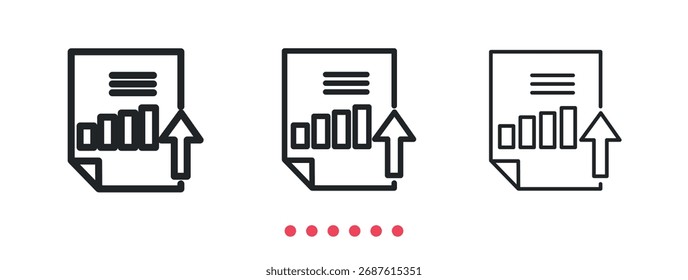 Document icon. Thin line icon vector