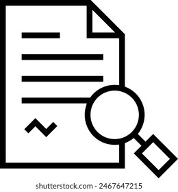 document icon. Thin linear style design isolated on white background