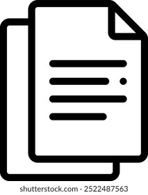 document icon. Thin Linear Style Design Isolated On White Background