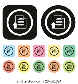Document icon. Tool bar icon. Vector