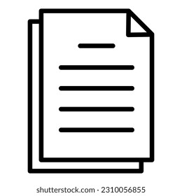 Document icon with transparent background
