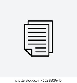 Document icon in tree different line stroke sizes.