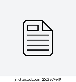 Document icon in tree different line stroke sizes.
