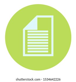 Document icon in trendy flat style isolated. Vector illustration. 