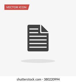 Document Icon in trendy flat style isolated on grey background. File symbol for your web design, logo, UI. Vector illustration, EPS10.