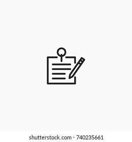 Document icon in trendy flat style isolated on background. 